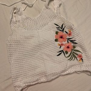 White lace tank top